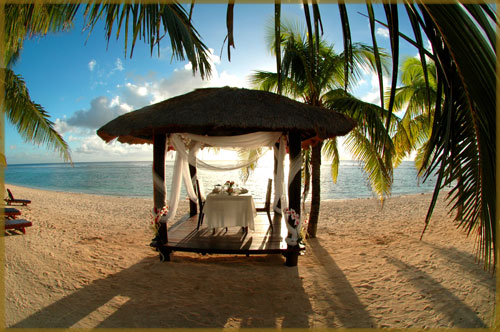 Gazebo on beach